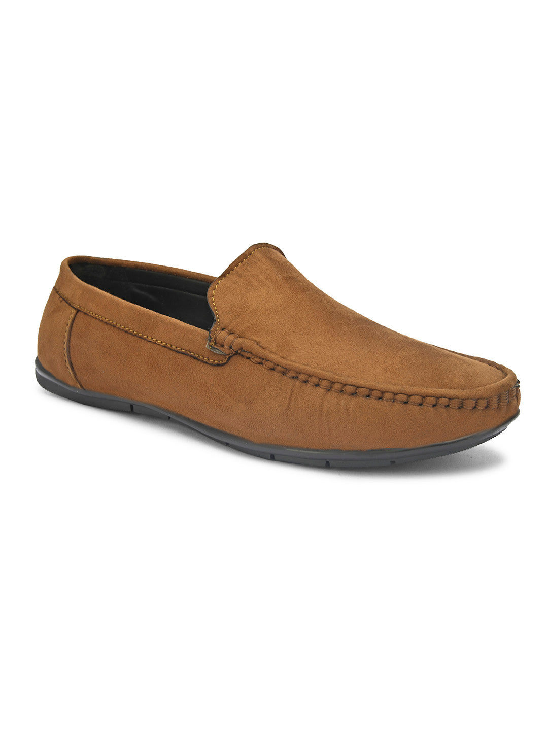 Men's tan brown suede casual loafer