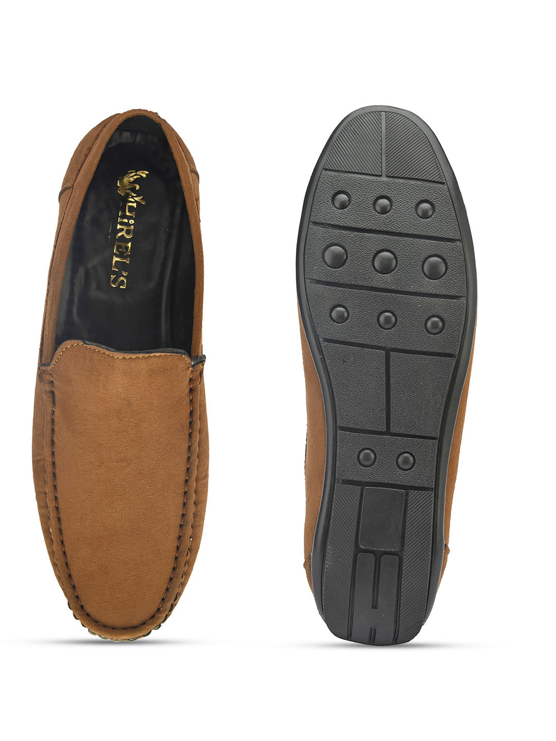 Men's tan brown suede casual loafer