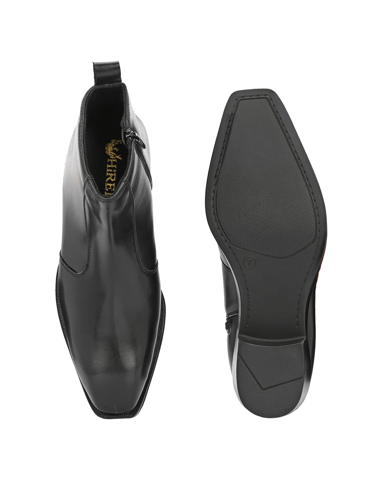 HiREL'S Italian Shape Chelsea Boots Cuban Heel Height Increasing
