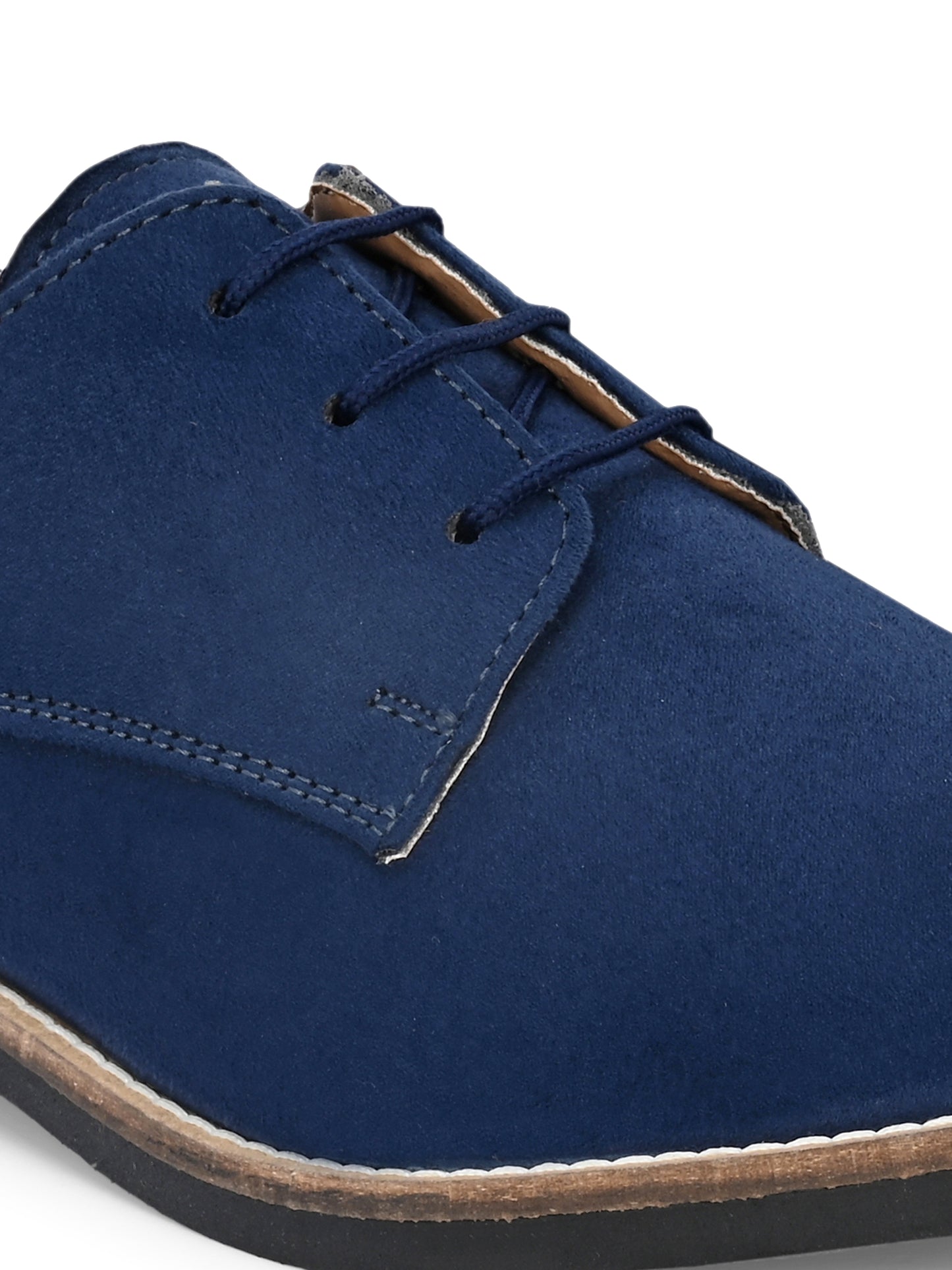 Men's Blue Suede Derby Casual Shoes