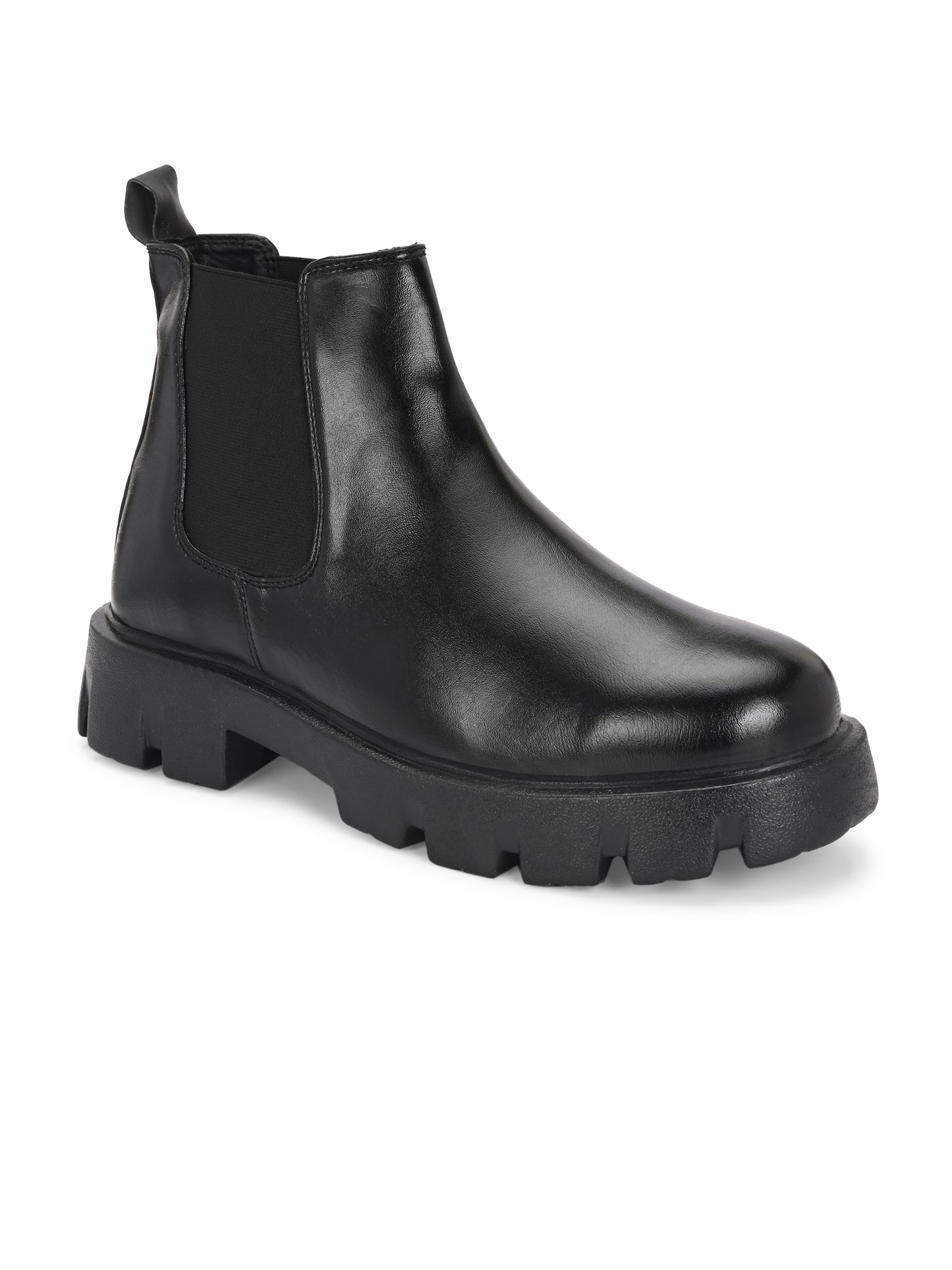 Men's Black Chunky Sole Chelsea Boots