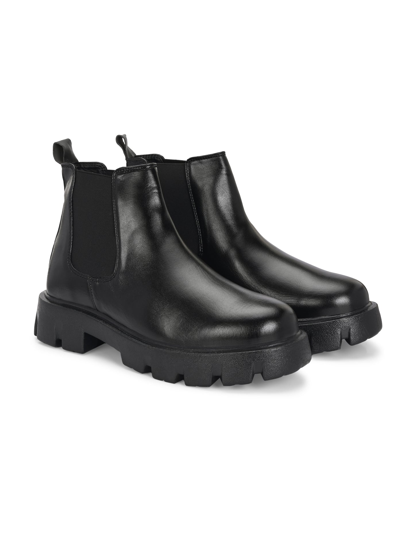 Men's Black Chunky Sole Chelsea Boots
