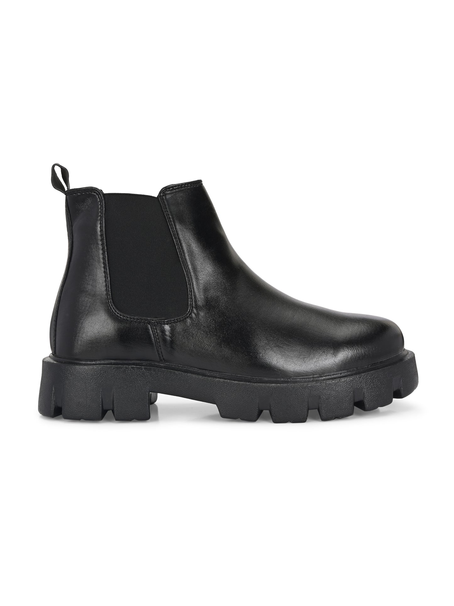 Men's Black Chunky Sole Chelsea Boots