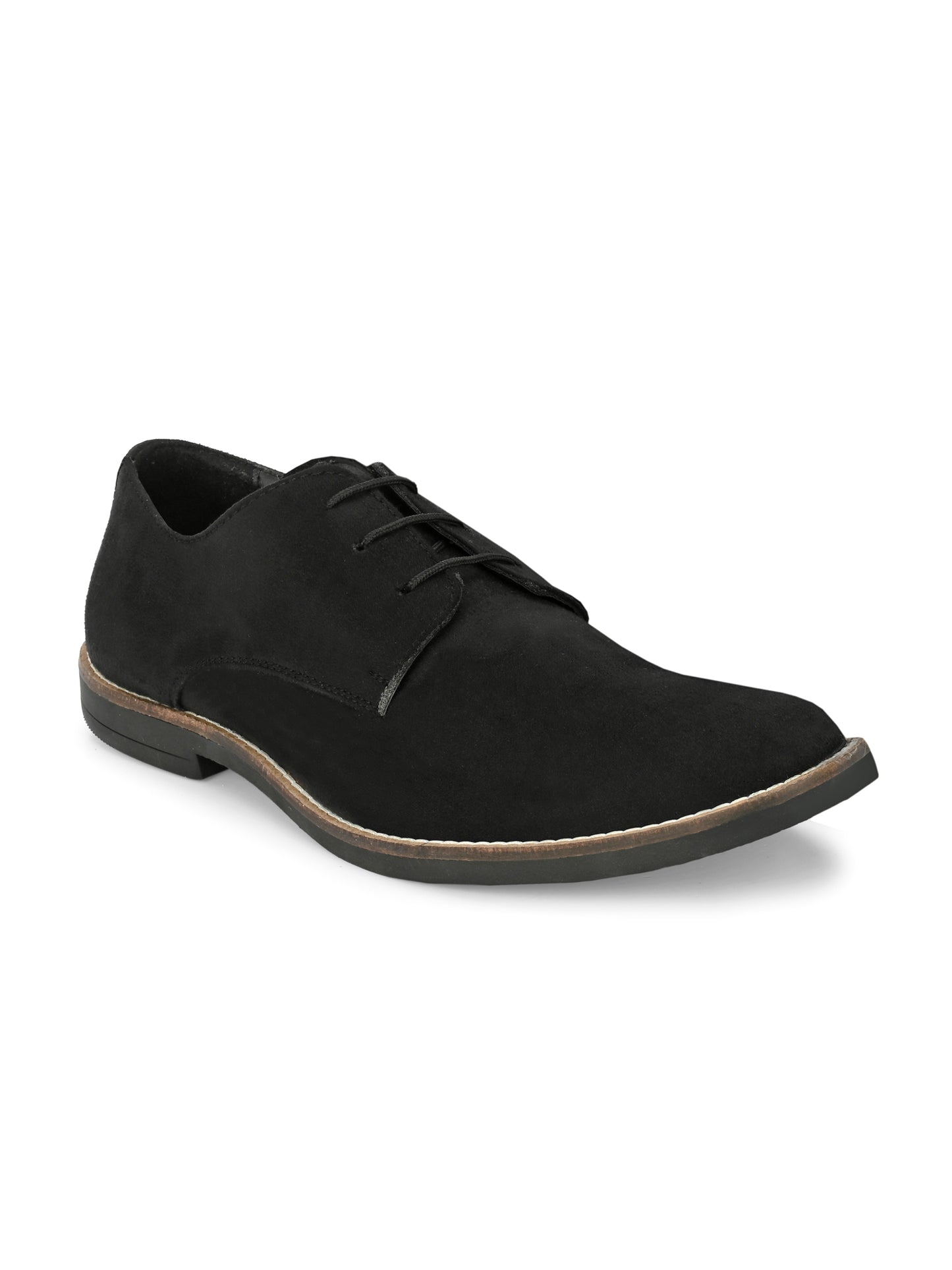 Men's Black Suede Derby Casual Shoes