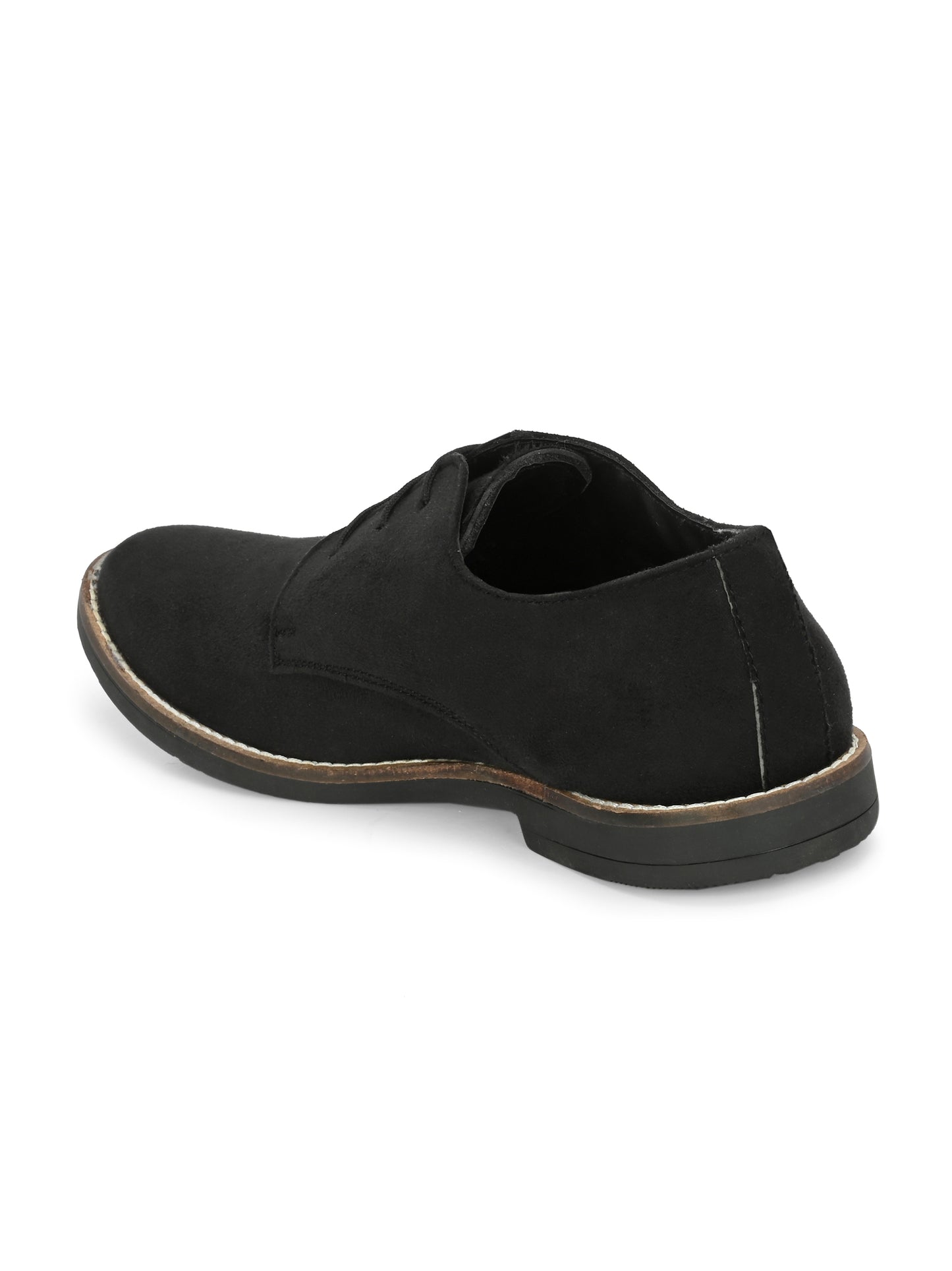 Men's Black Suede Derby Casual Shoes