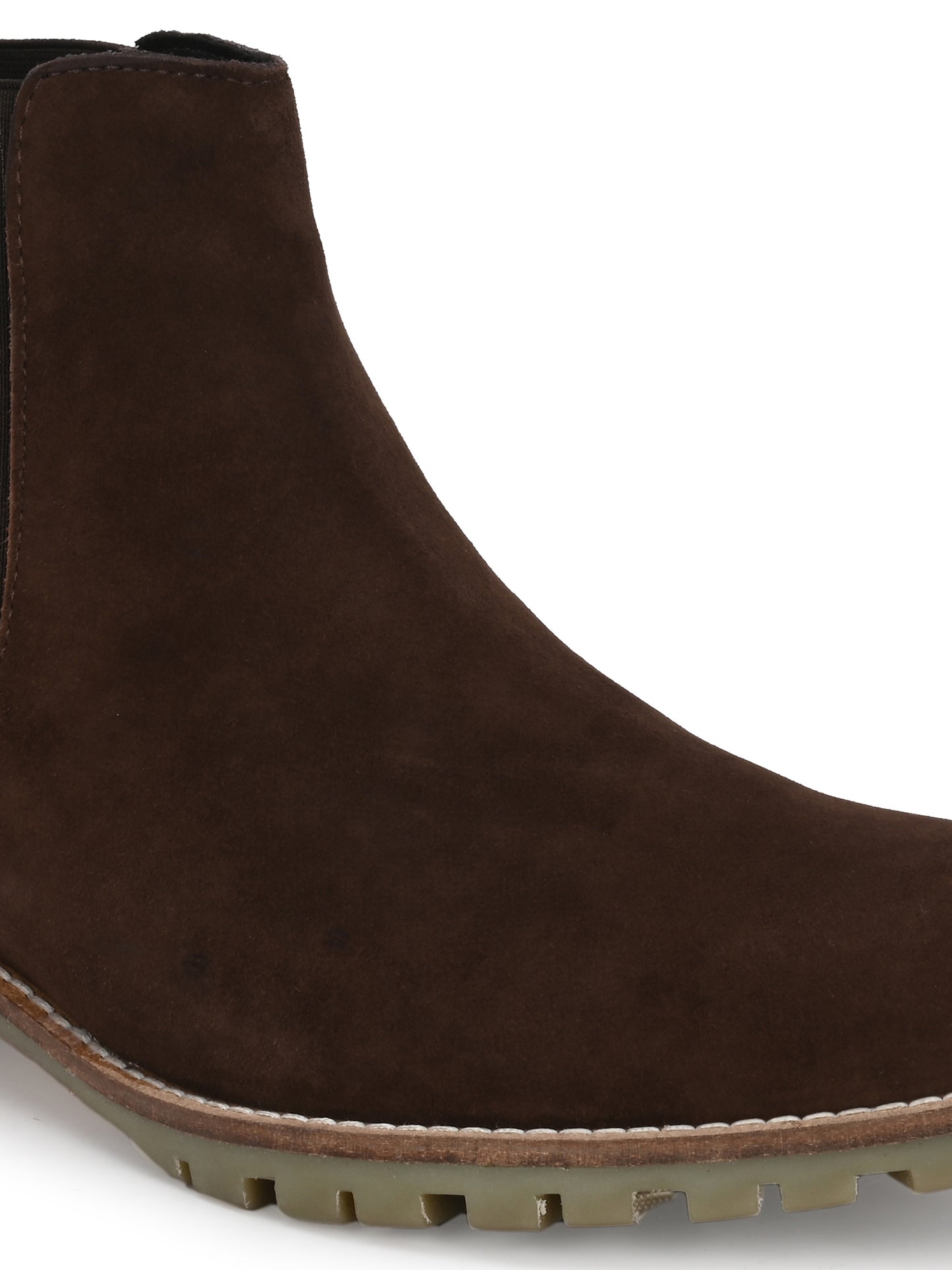 Men's Dark Brown Mid-Top Chelsea Boots