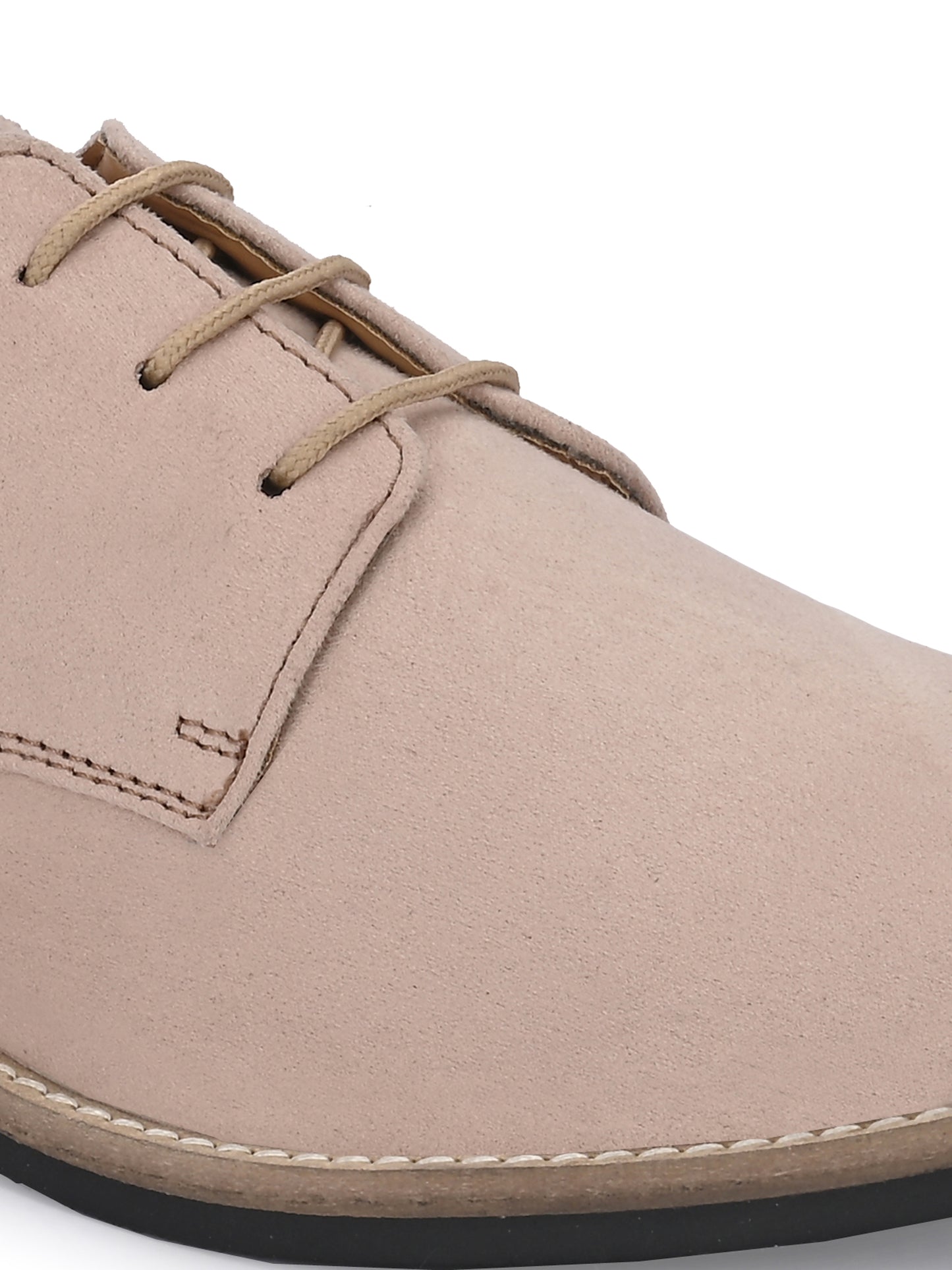 Men's Beige Suede Derby Casual Shoes