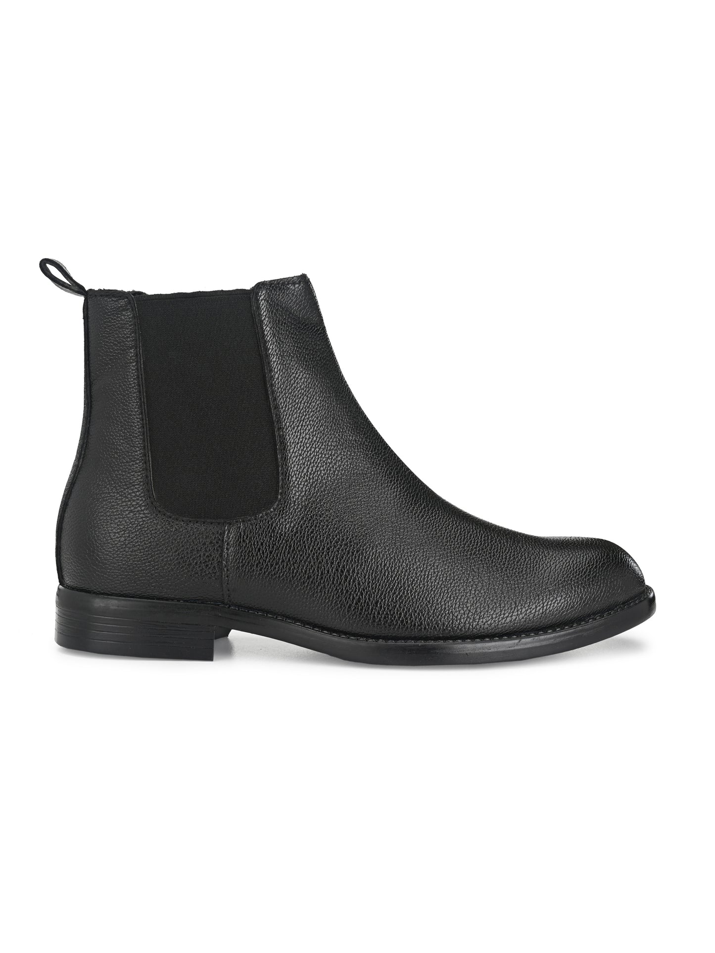 Men's black high ankle Chelsea boots