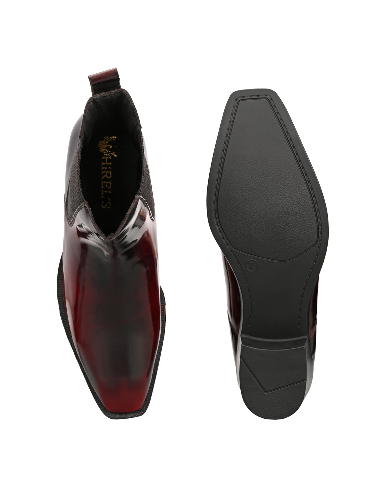 HiREL'S Italian Shape Cuban Heel Chelsea Boots