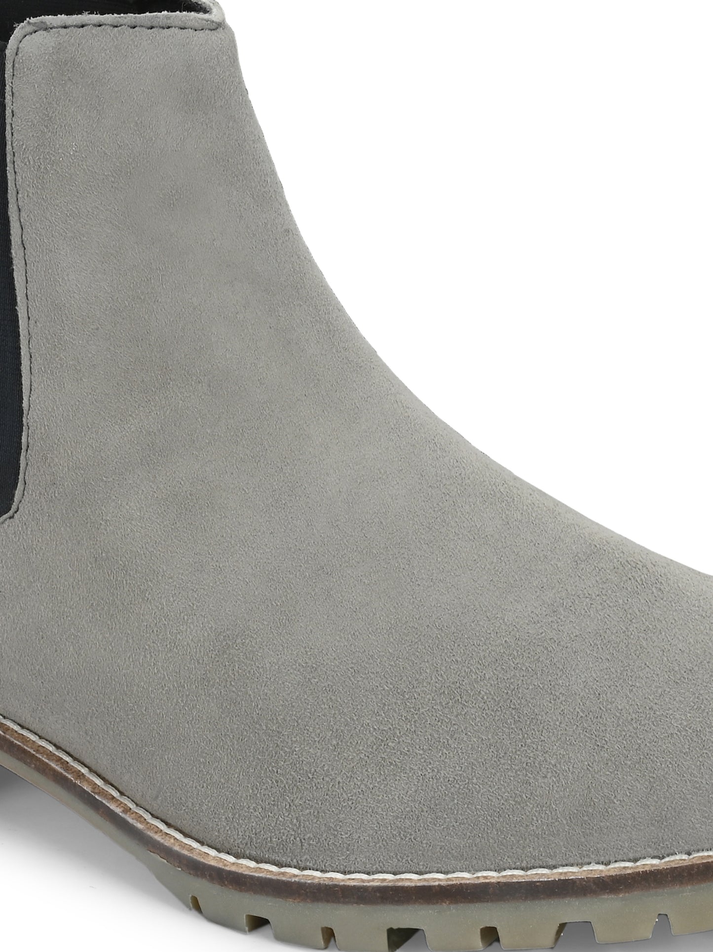 Men's Grey Suede Chelsea Boots