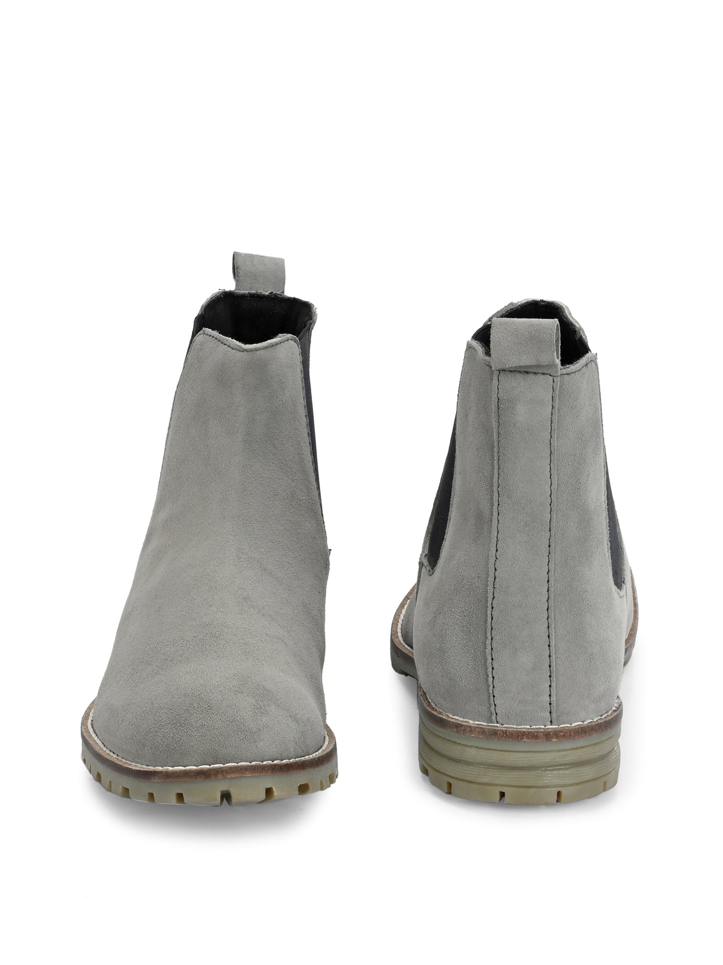 Men's Grey Suede Chelsea Boots