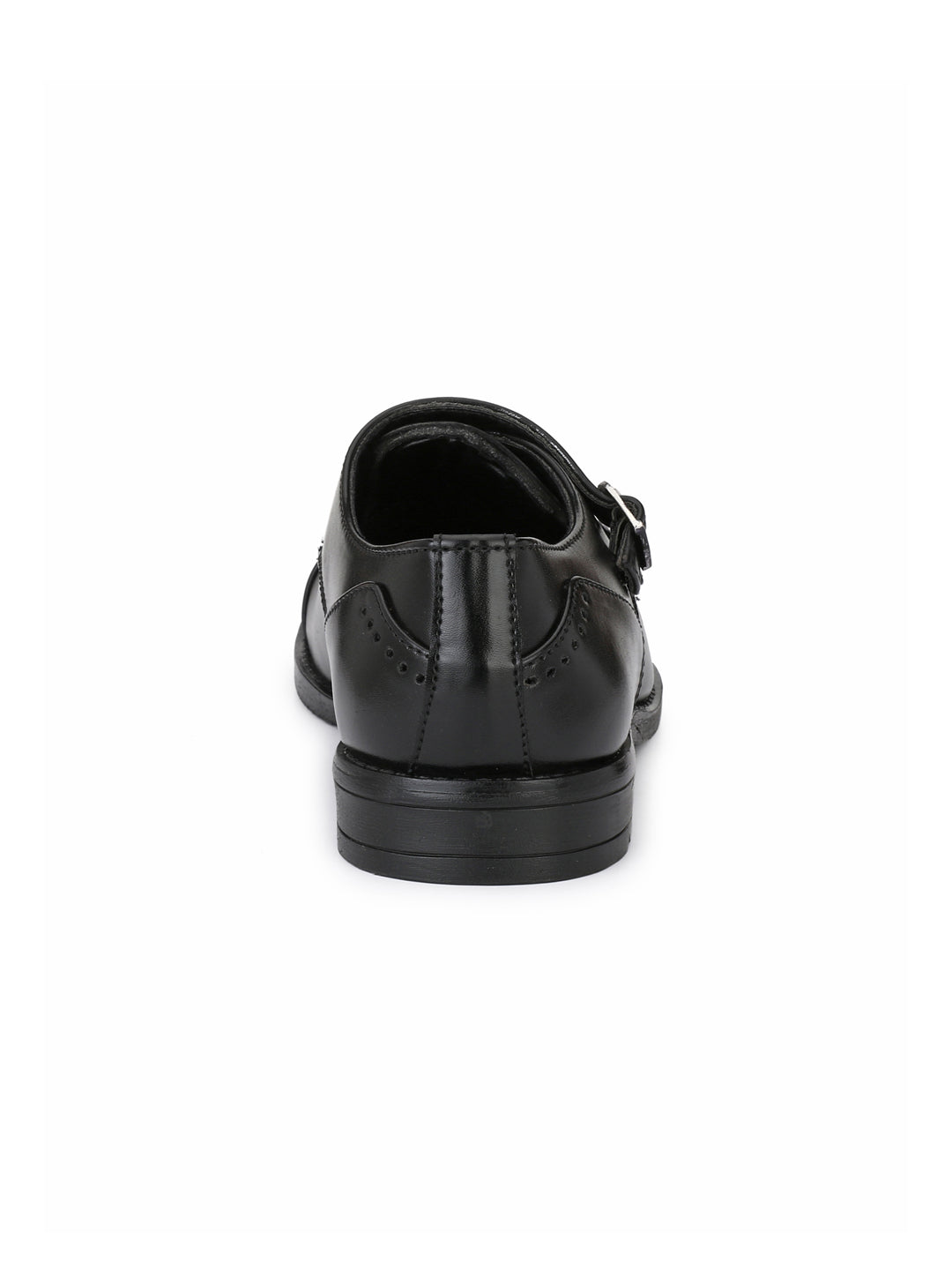 Men's black double monk strap Formal Shoes