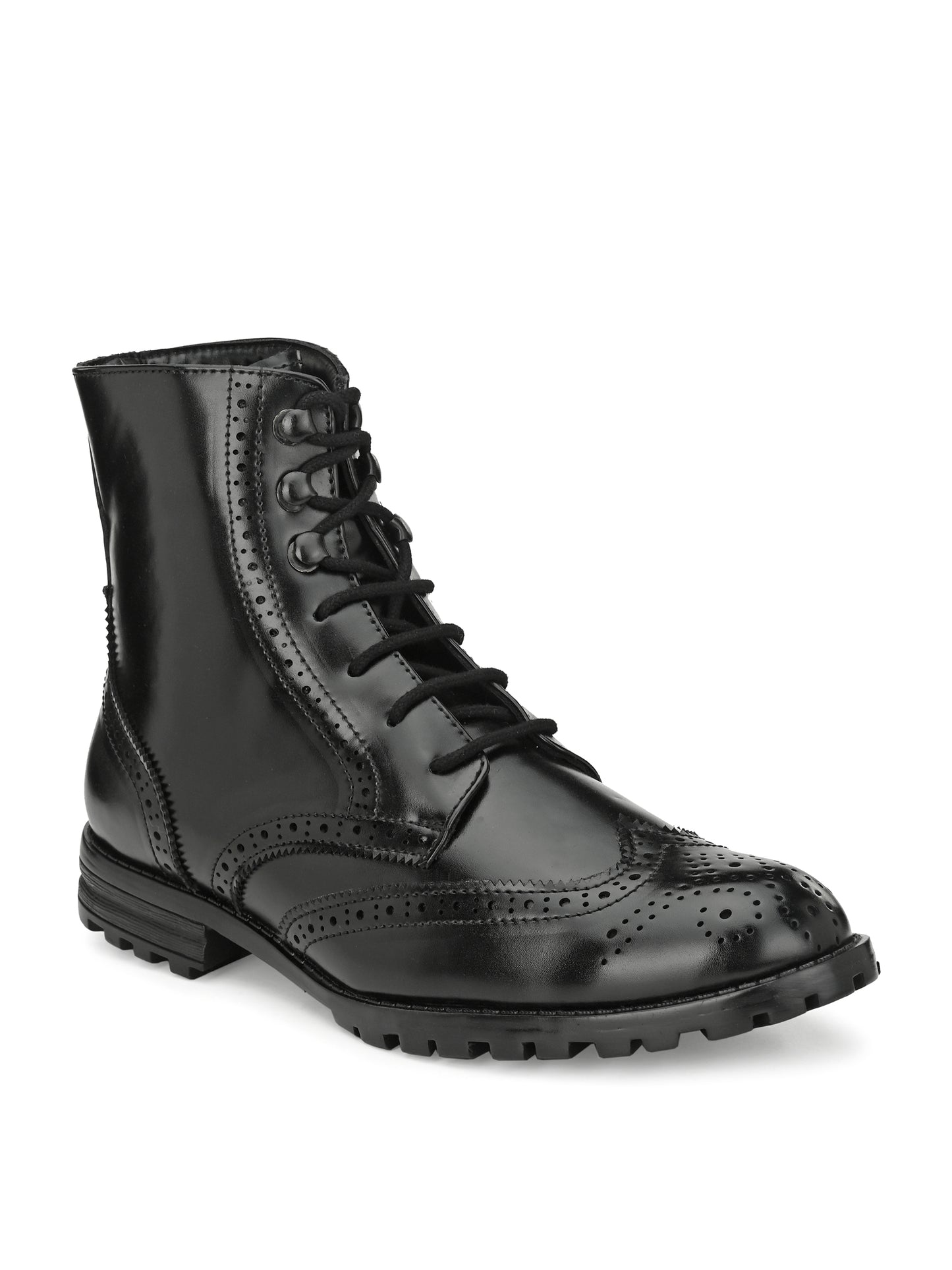 Men's Black High Ankle Boots