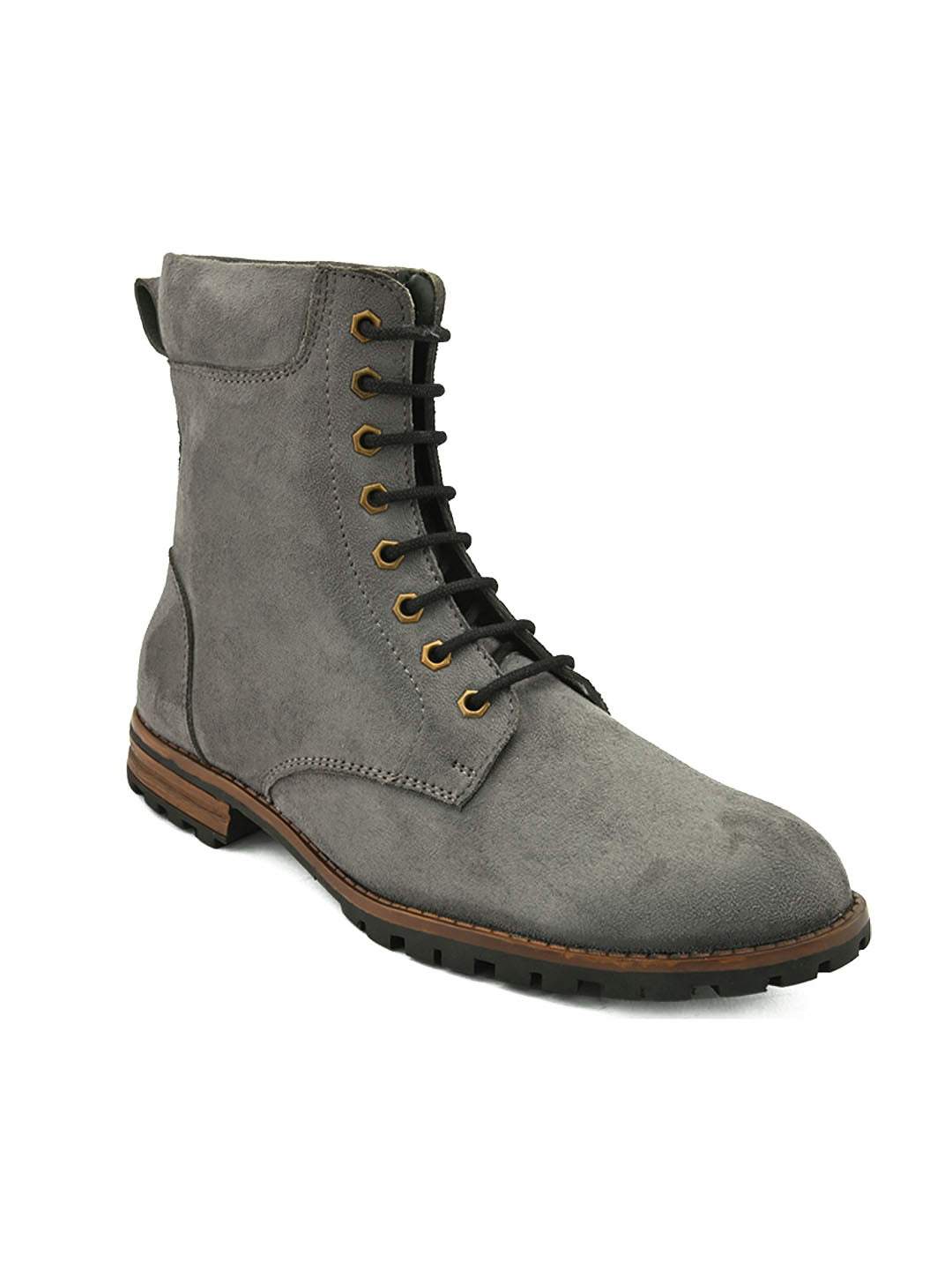 Men's Grey high ankle suede Chelsea boots