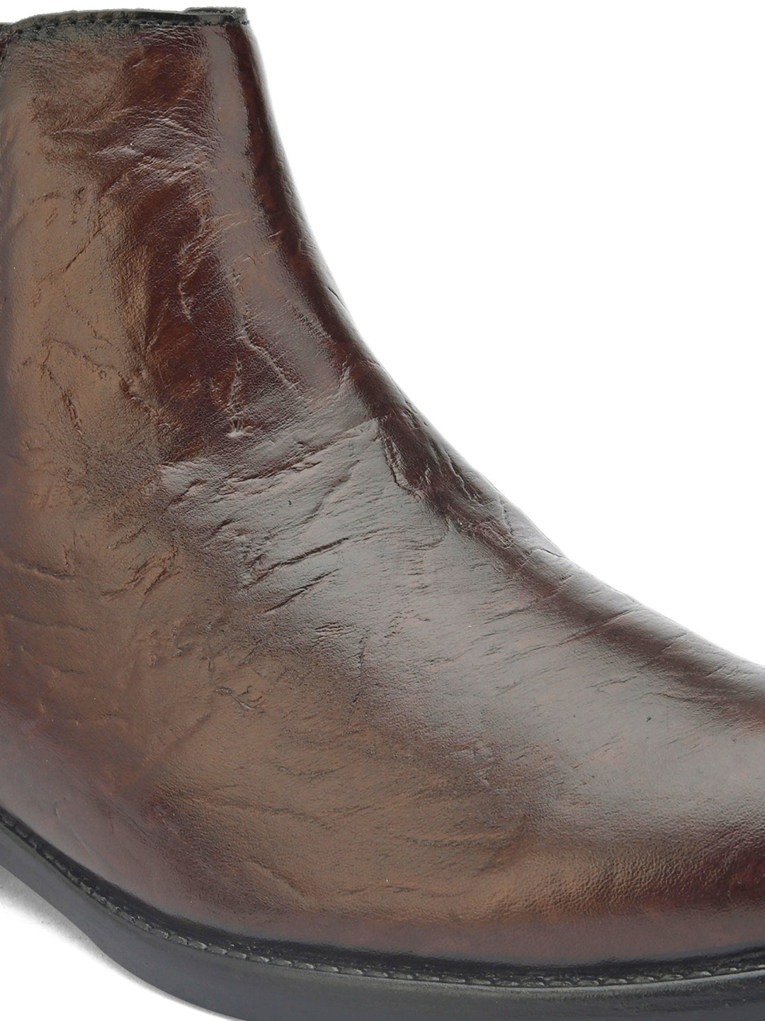 Men's brown leather Chelsea boots