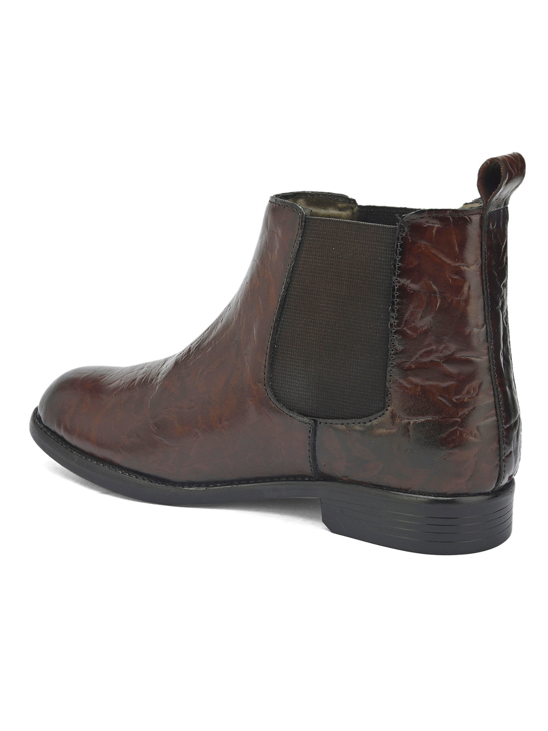 Men's brown leather Chelsea boots