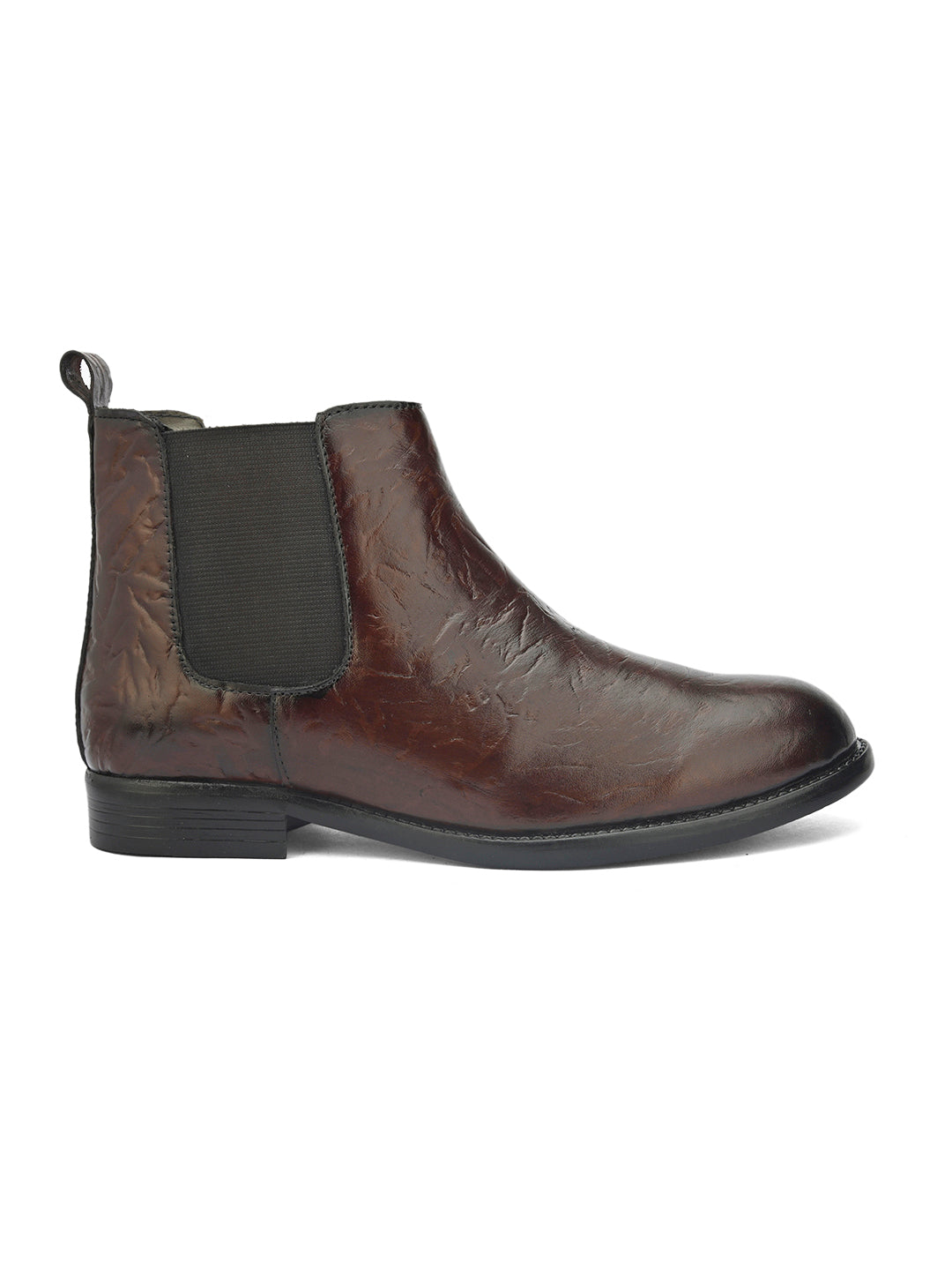 Men's brown leather Chelsea boots