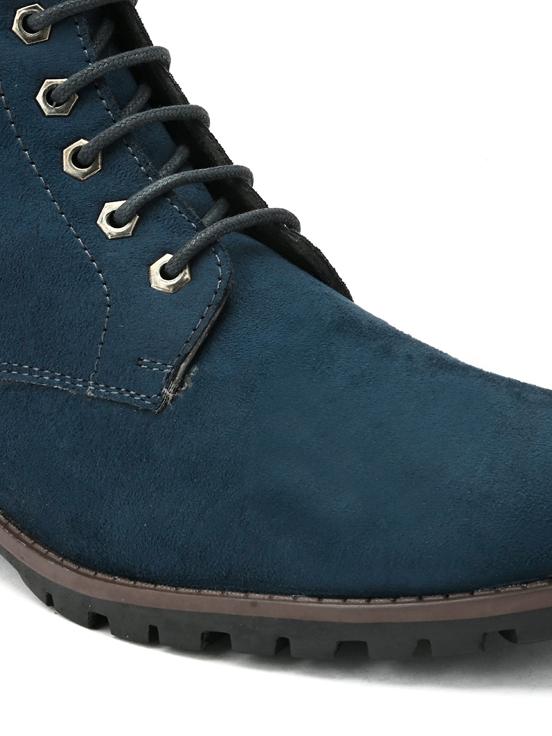 Men's Blue high ankle suede Chelsea boots