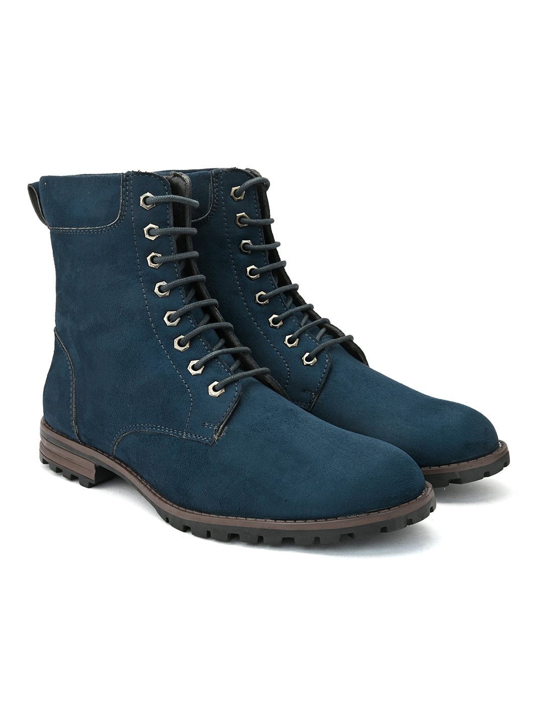 Men's Blue high ankle suede Chelsea boots