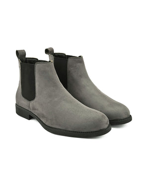 Men's Grey Suede Chelsea boots