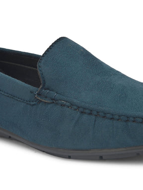 Men's blue suede casual loafer