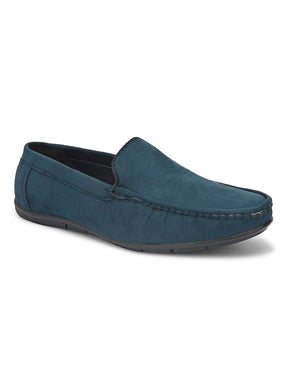 Men's blue suede casual loafer