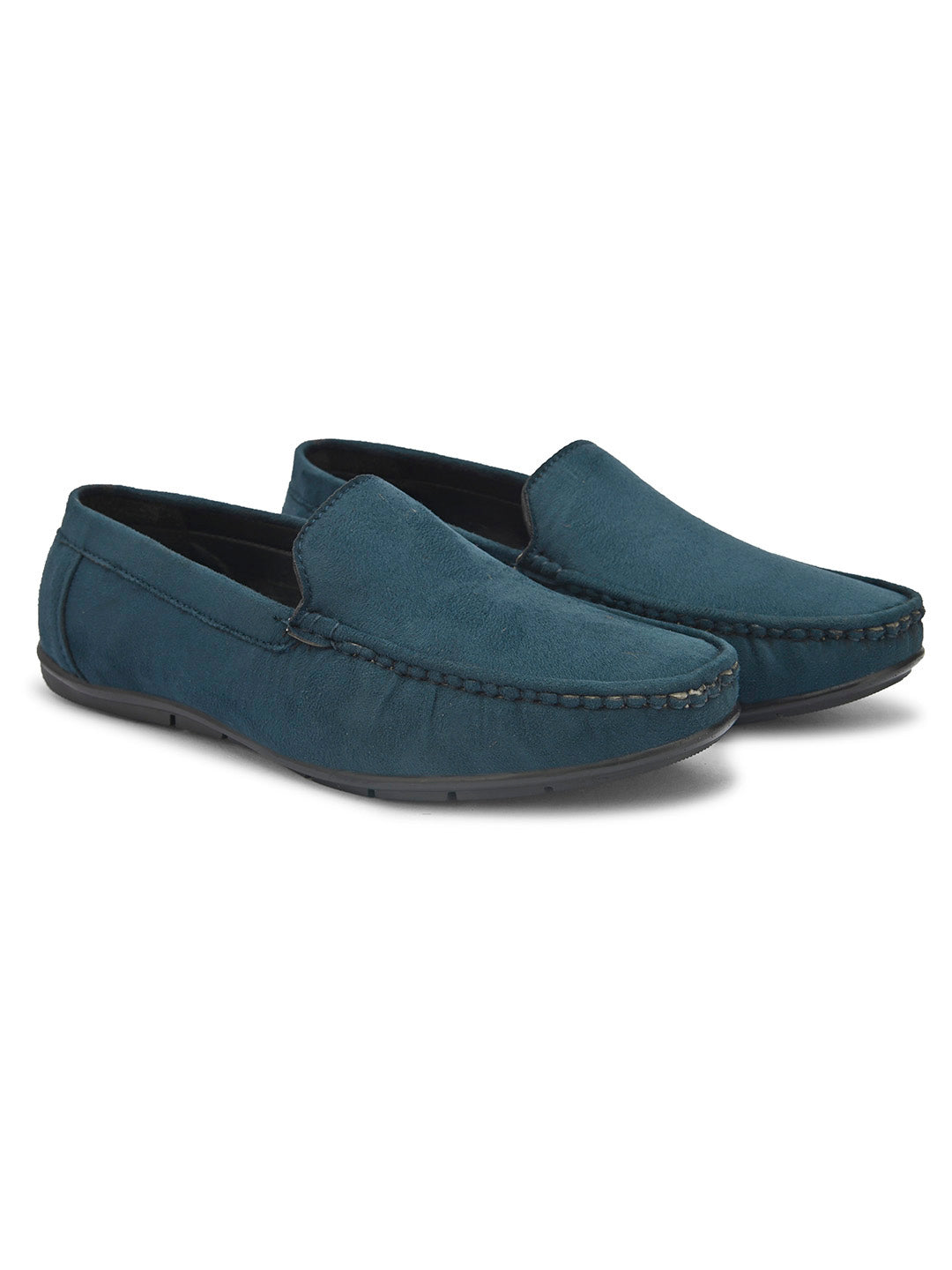 Men's blue suede casual loafer