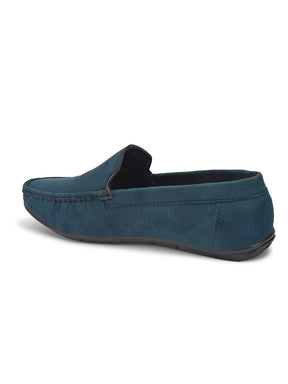 Men's blue suede casual loafer