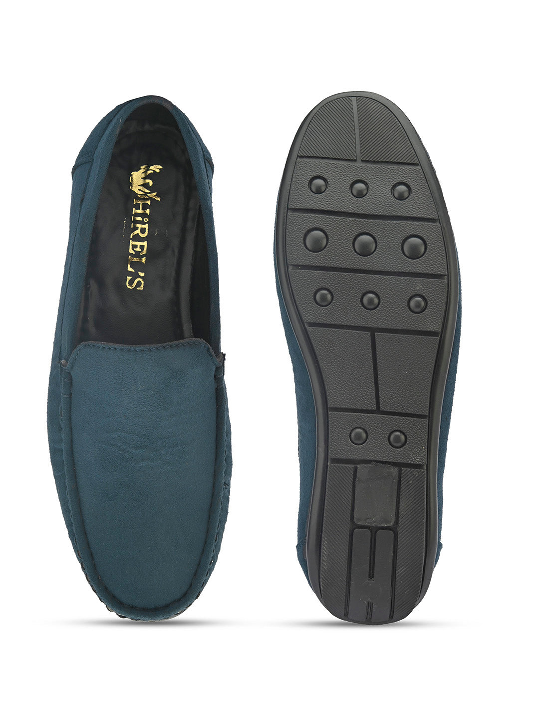 Men's blue suede casual loafer