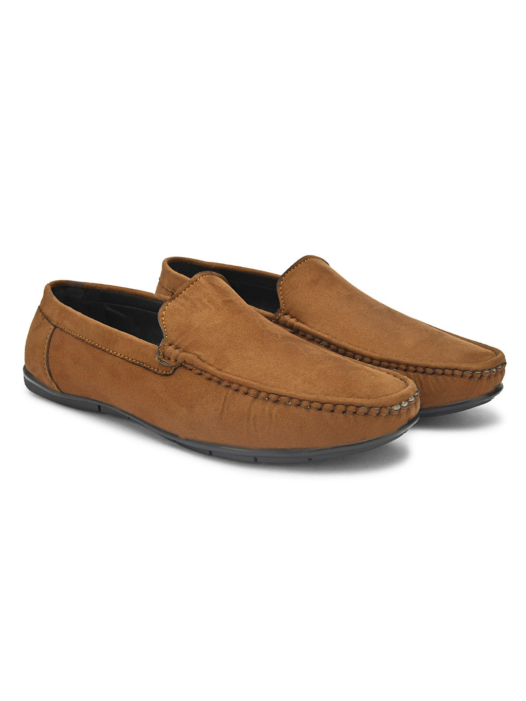 Men's tan brown suede casual loafer