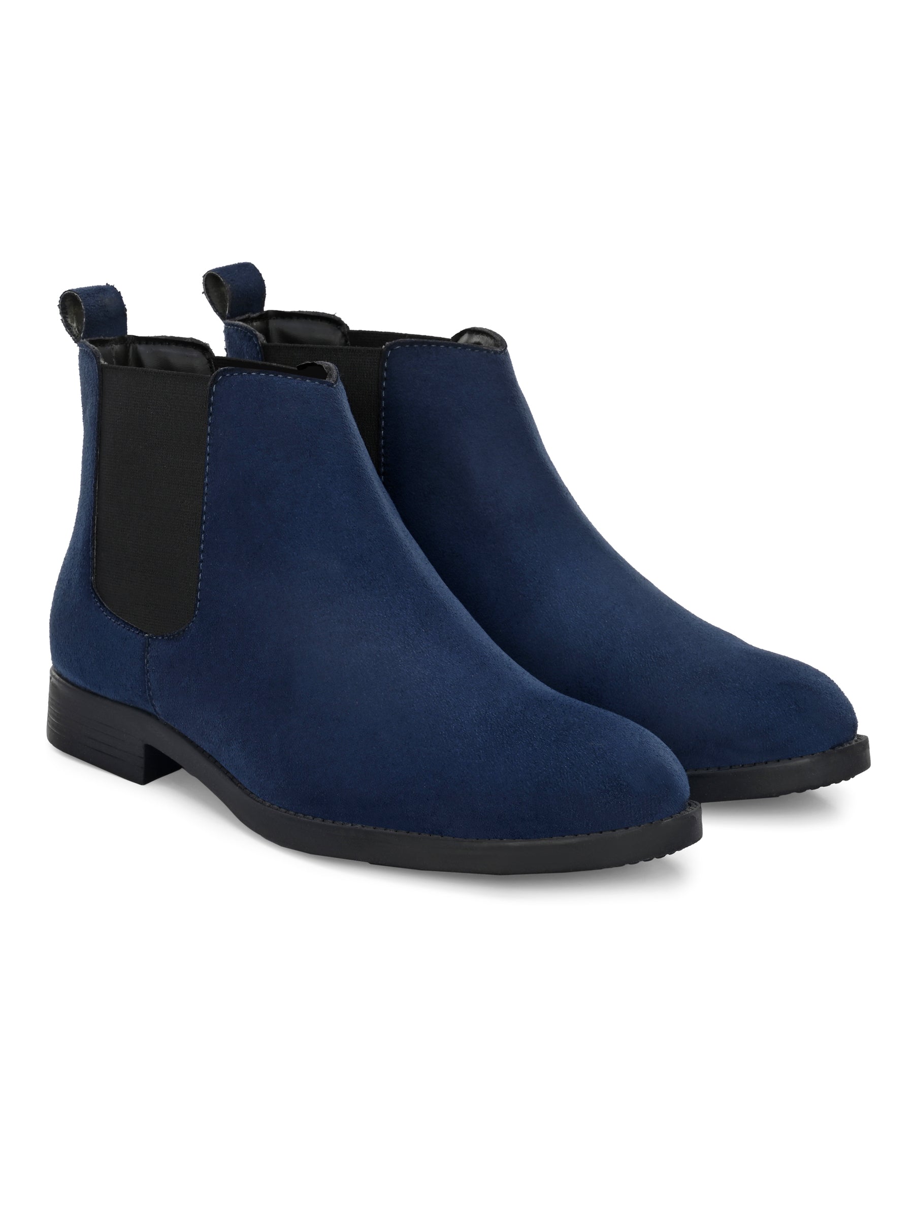 Men's Blue Suede Chelsea boots