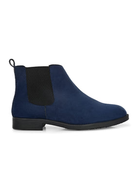 Men's Blue Suede Chelsea boots