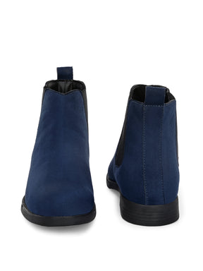 Men's Blue Suede Chelsea boots