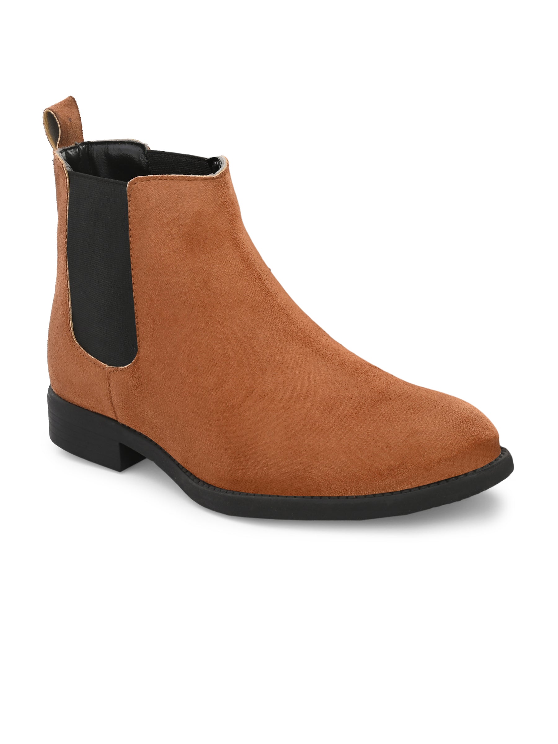 Men's Tan Brown Suede Chelsea boots