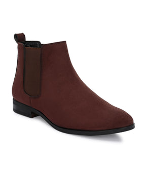 Men's Round Toe Suede Chelsea Boots