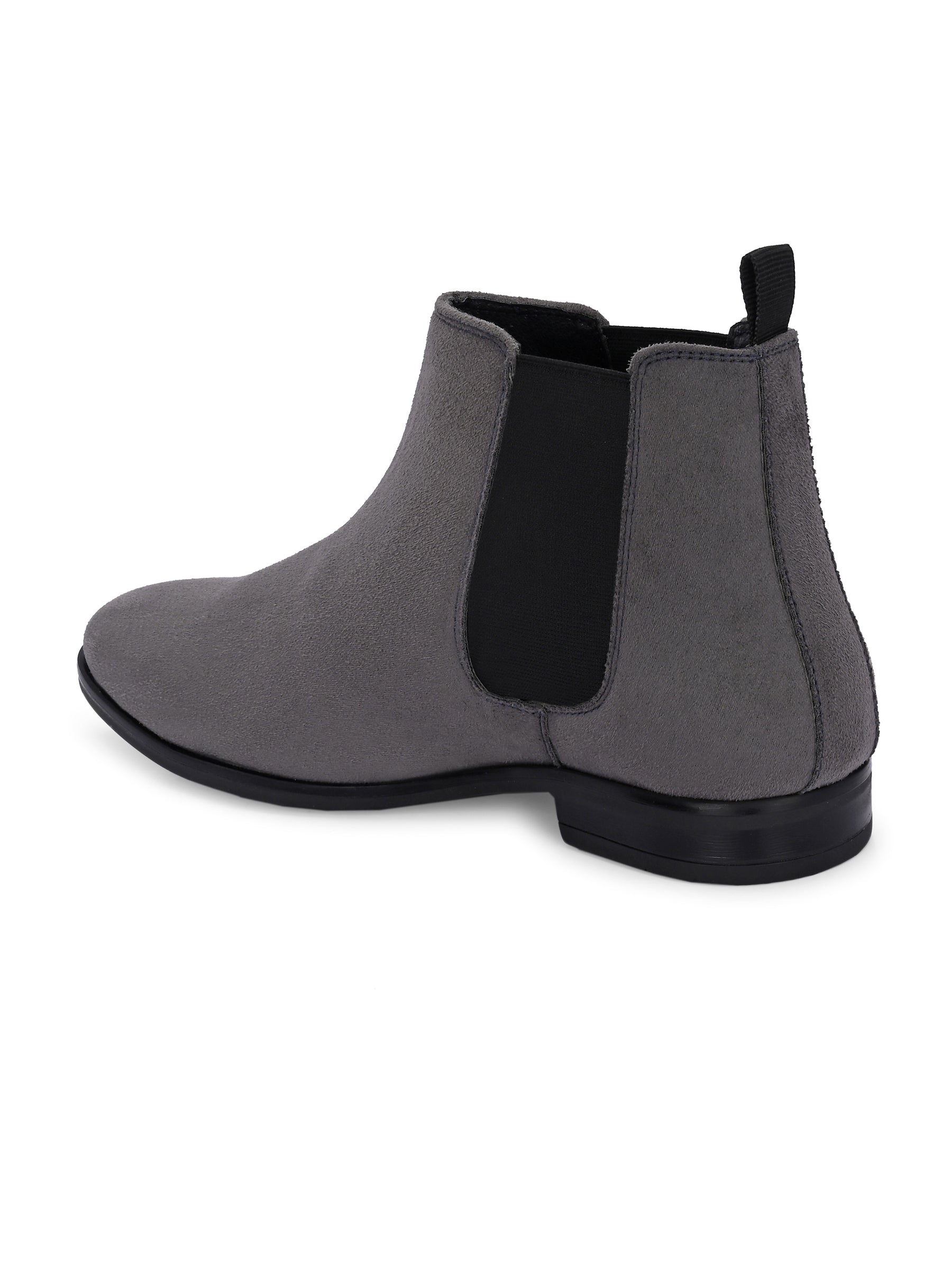 Men's Grey Suede Chelsea Ankle Boots