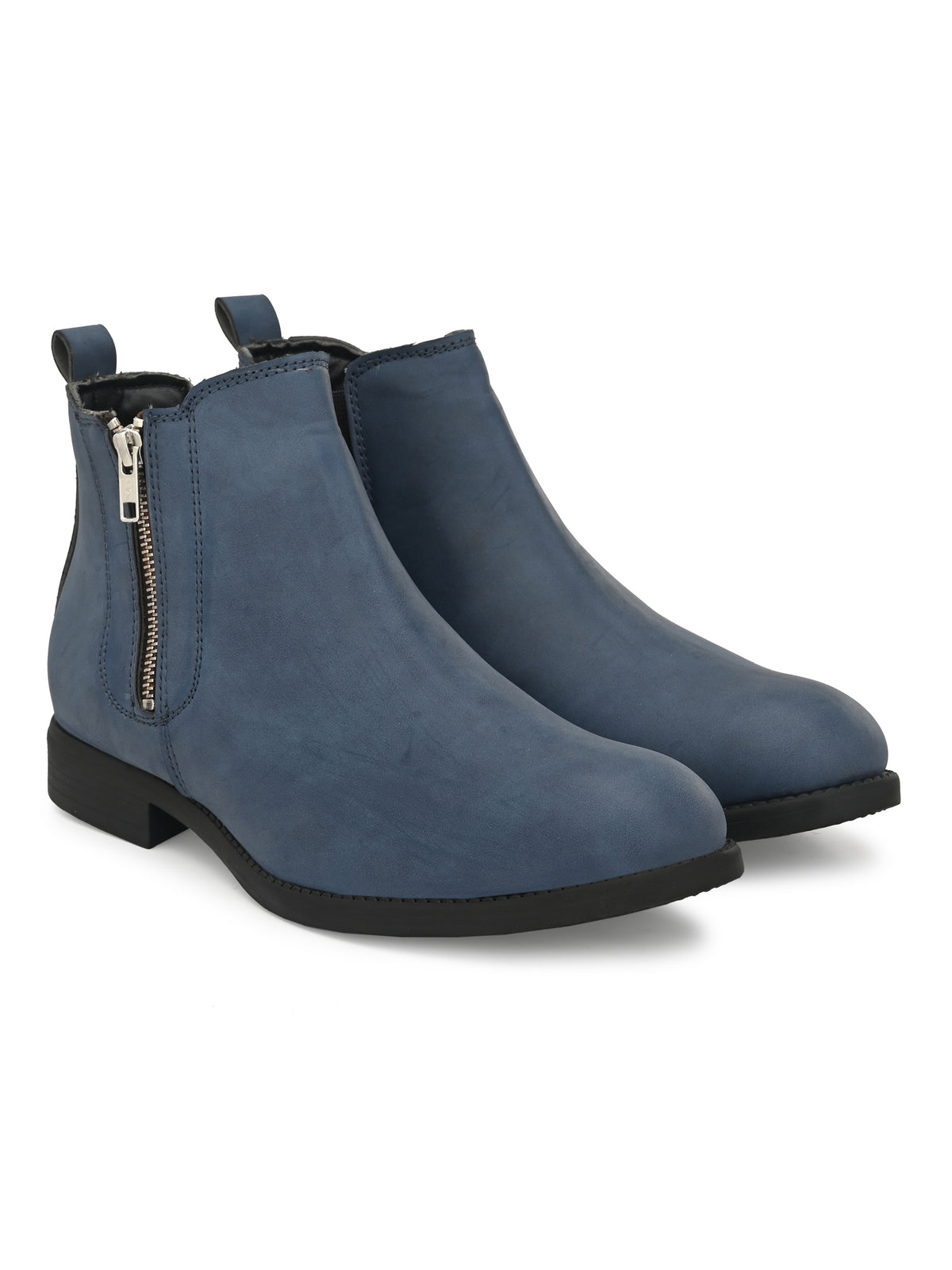 Men's Blue zipper Chelsea Boots