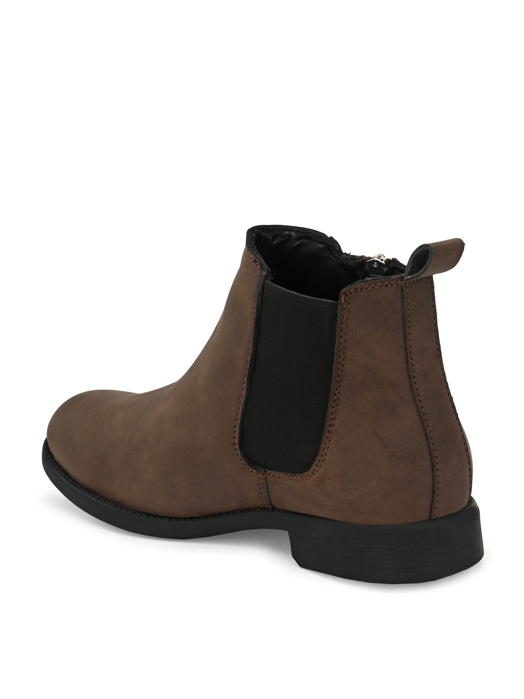 Men's Brown zipper Chelsea boots