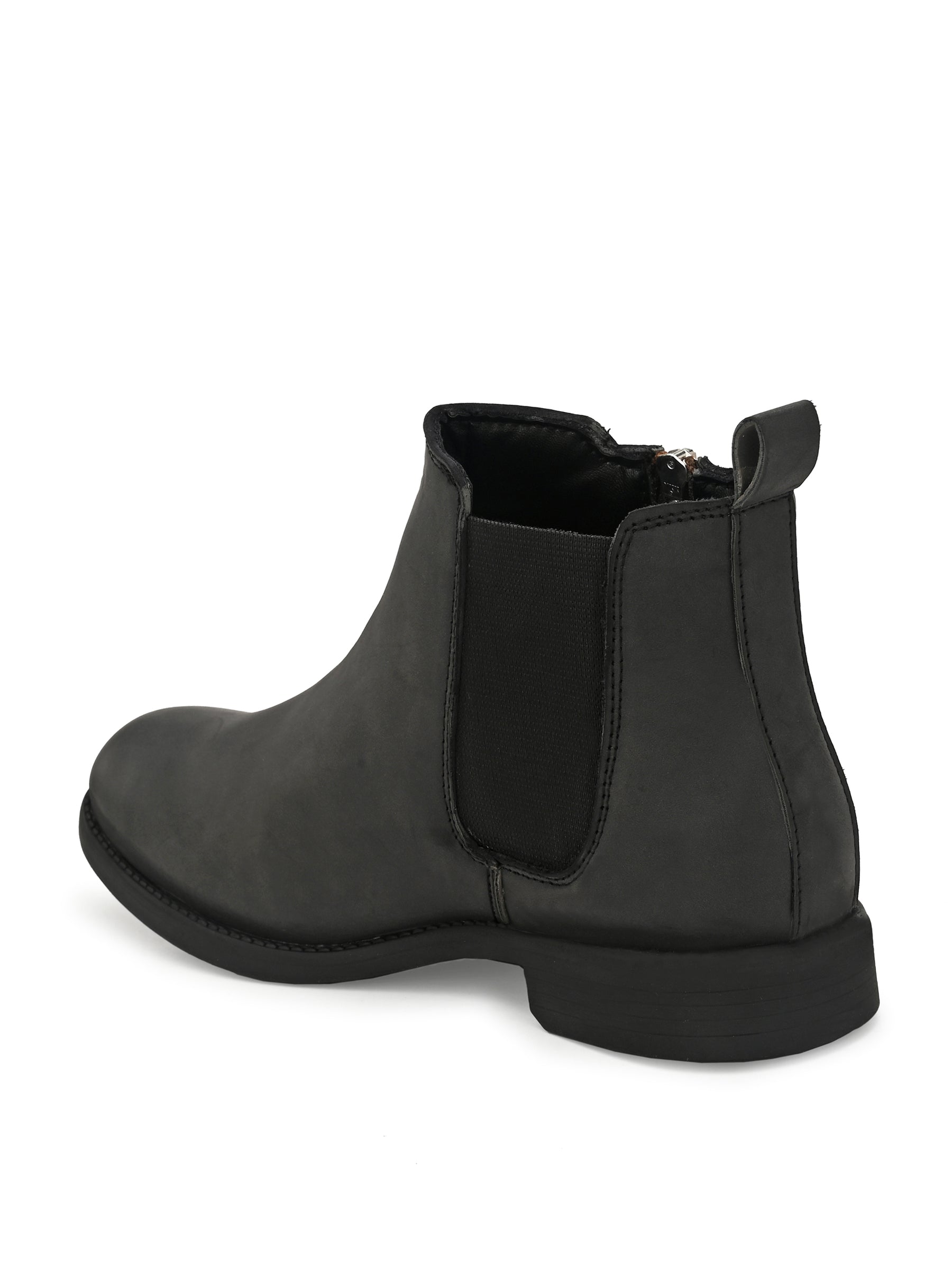 Men's Black zipper Chelsea boots