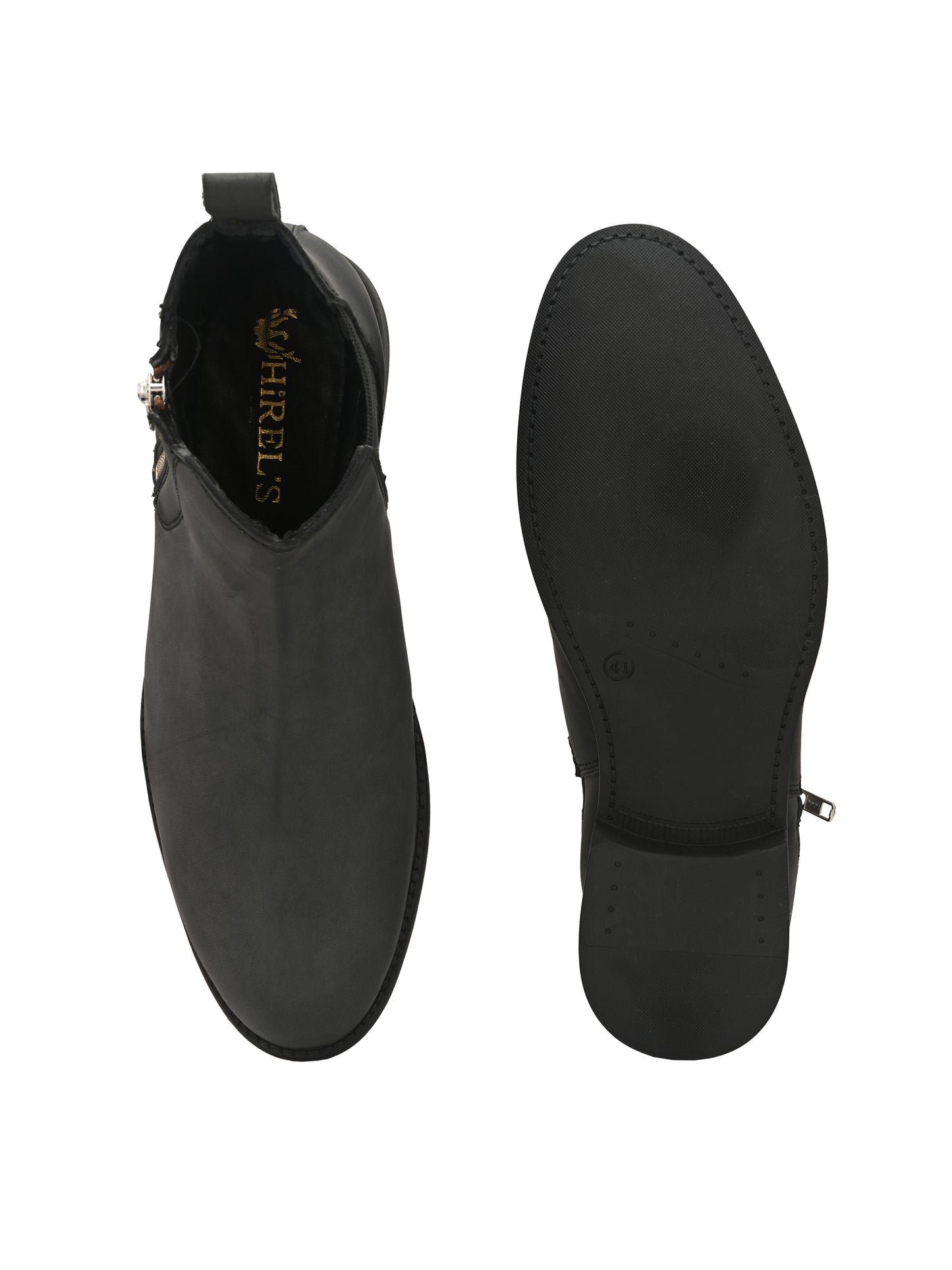 Men's Black zipper Chelsea boots