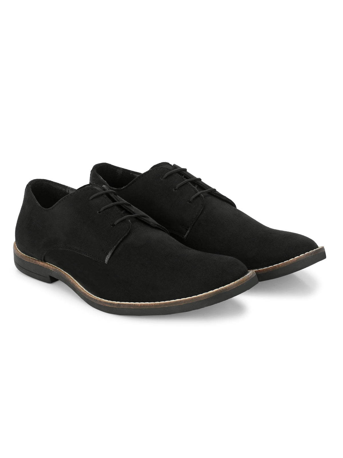 Men's Black Suede Derby Casual Shoes