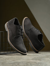 Men's Black Suede Derby Casual Shoes