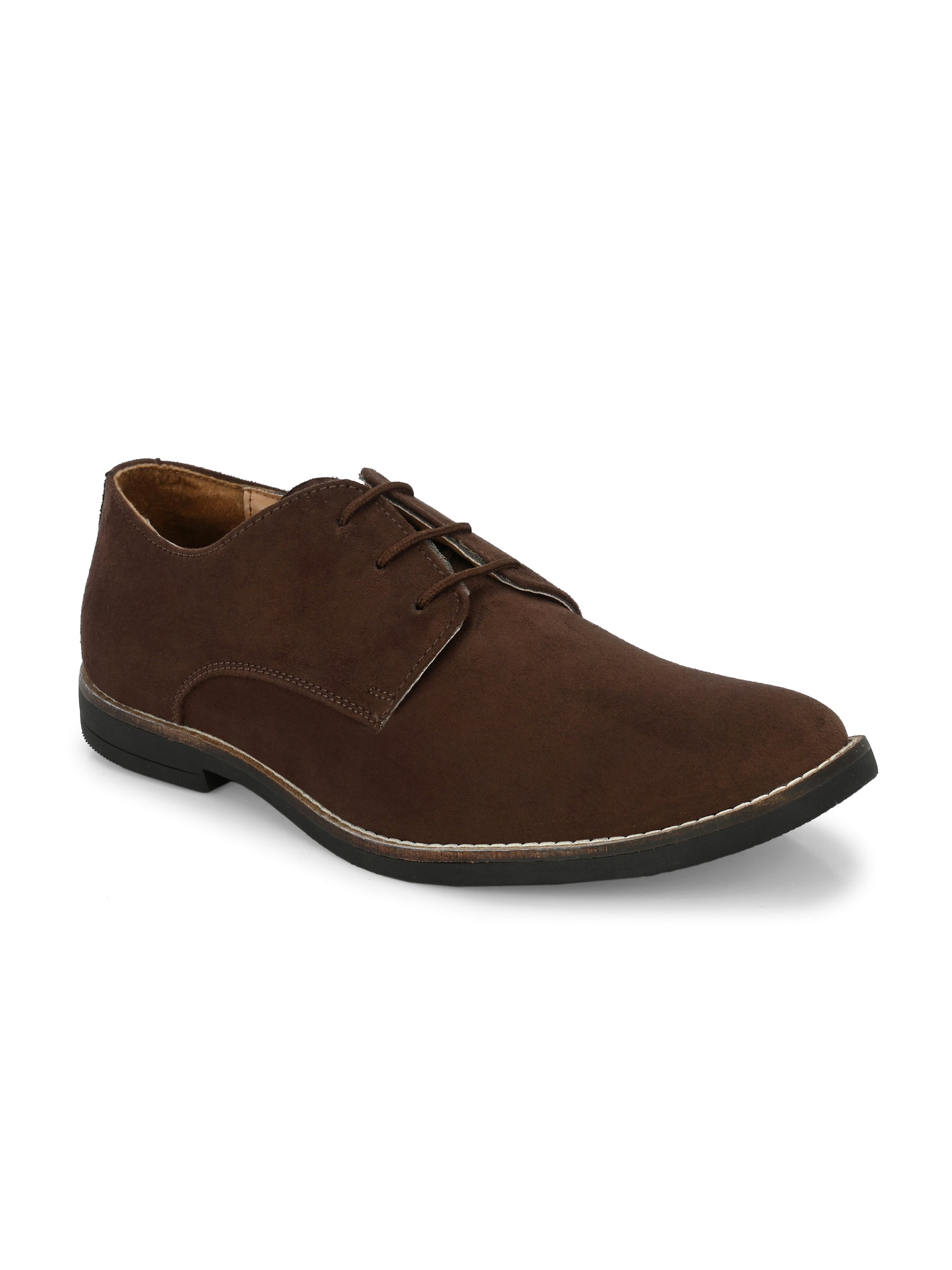 Men's Brown Suede Derby Casual Shoes