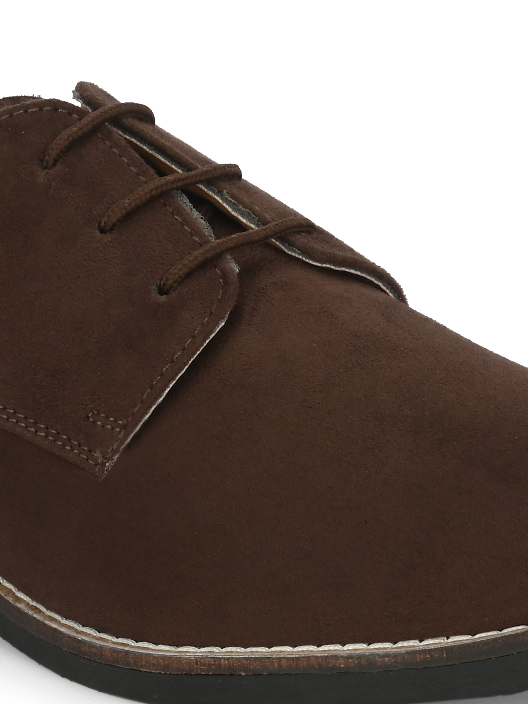 Men's Brown Suede Derby Casual Shoes