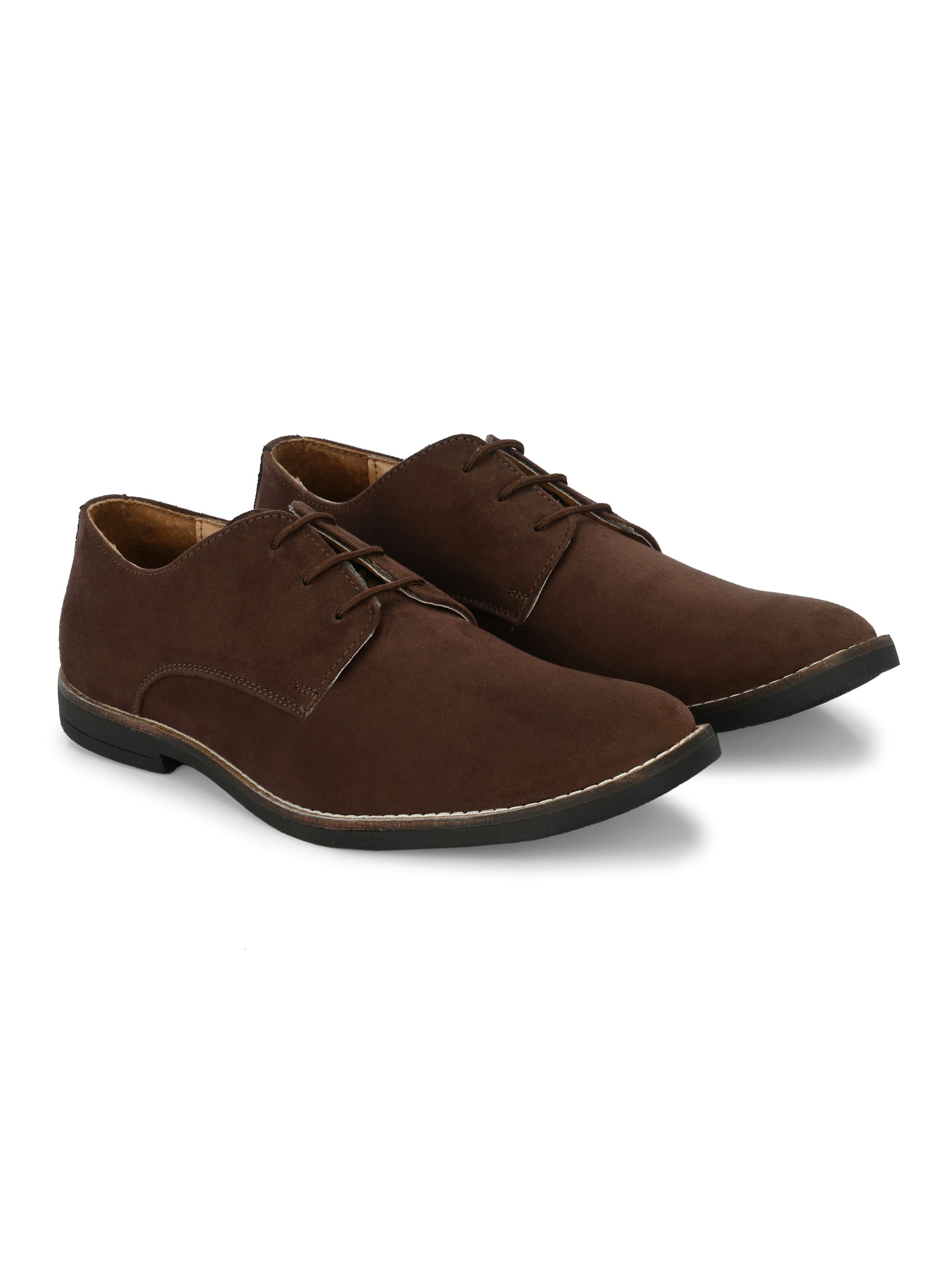 Men's Brown Suede Derby Casual Shoes