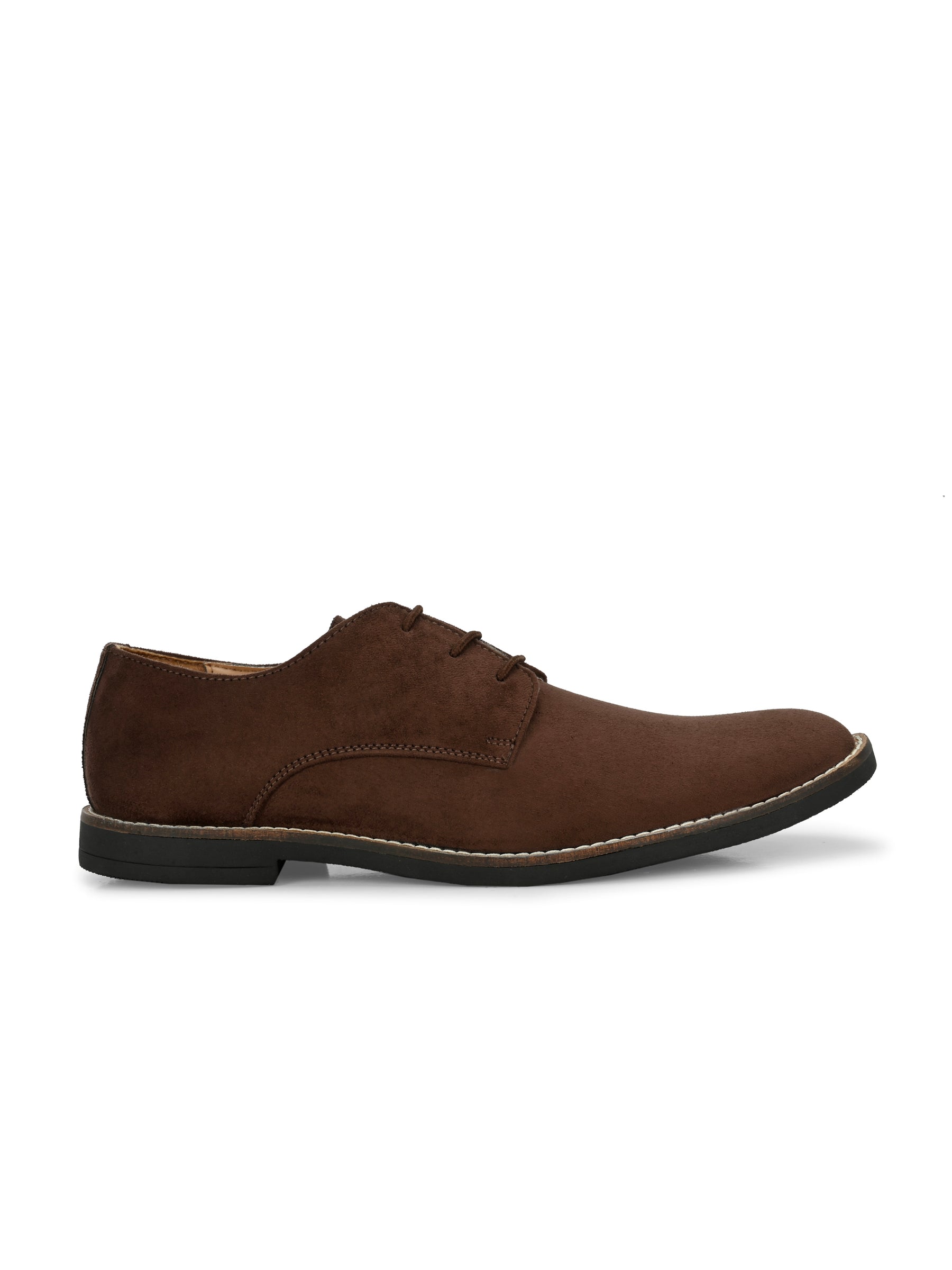 Men's Brown Suede Derby Casual Shoes