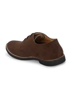 Men's Brown Suede Derby Casual Shoes