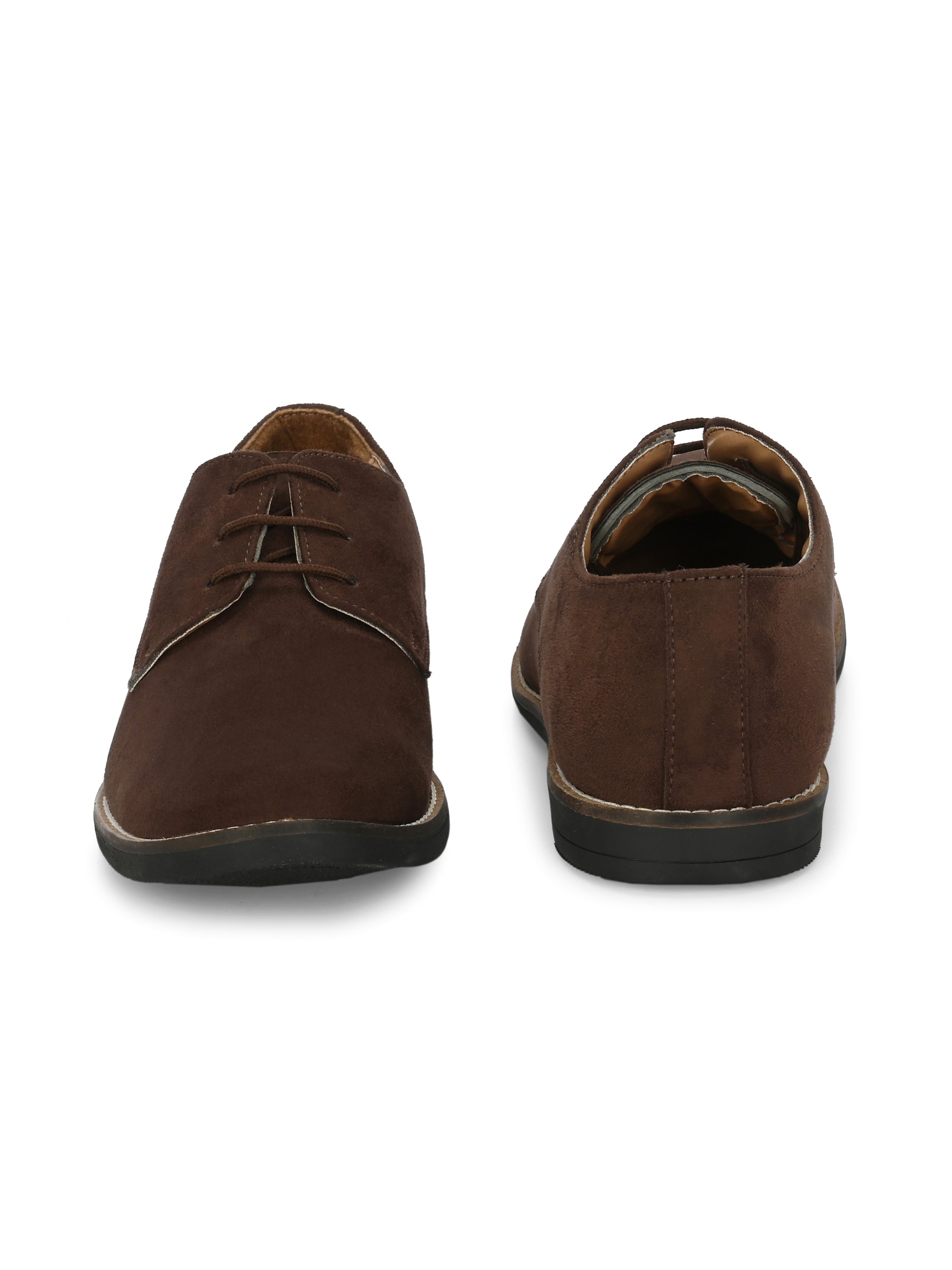 Men's Brown Suede Derby Casual Shoes