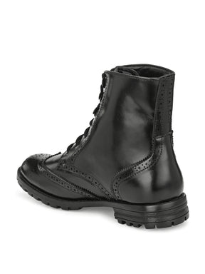 Men's Black High Ankle Boots