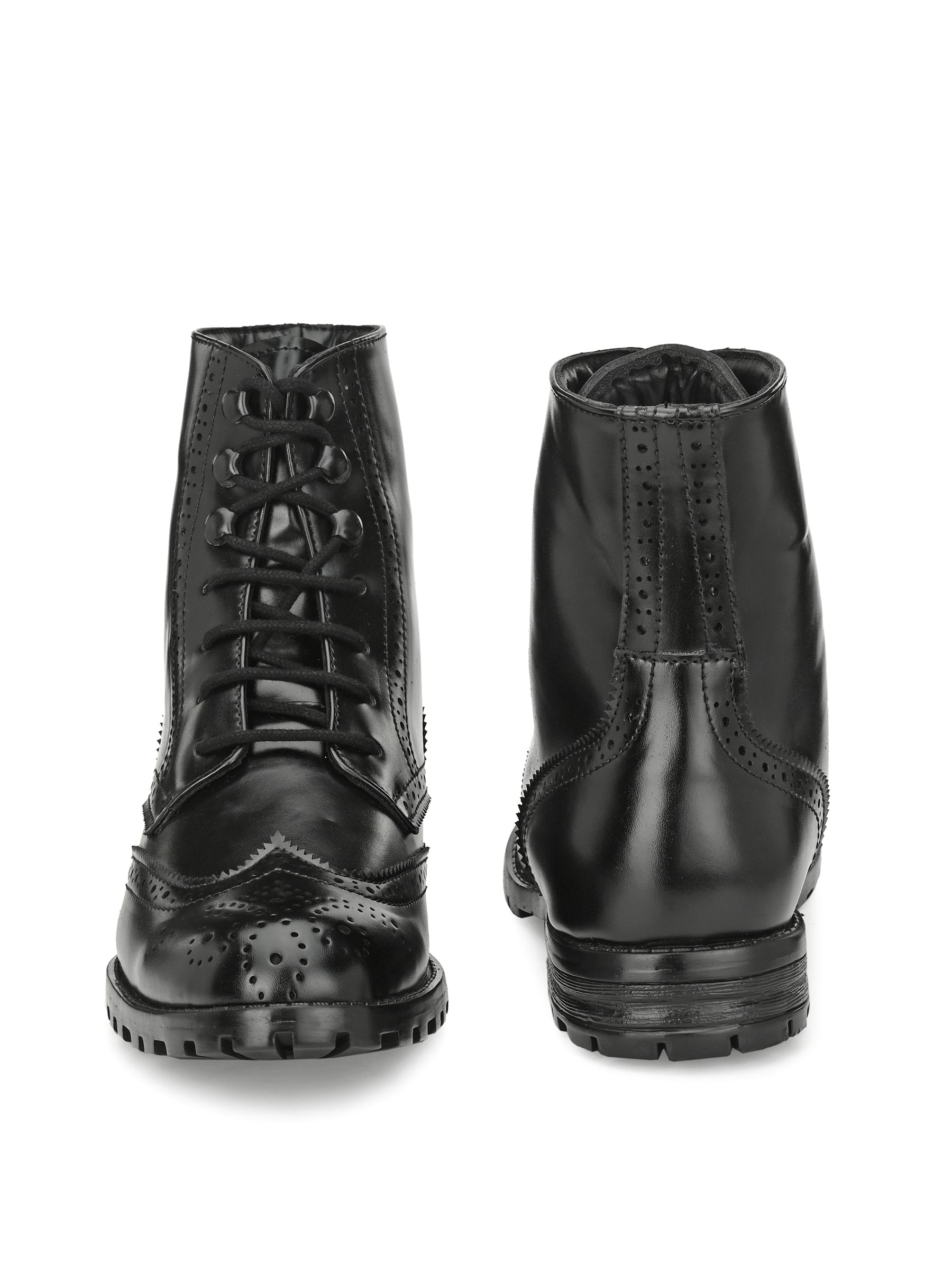 Men's Black High Ankle Boots